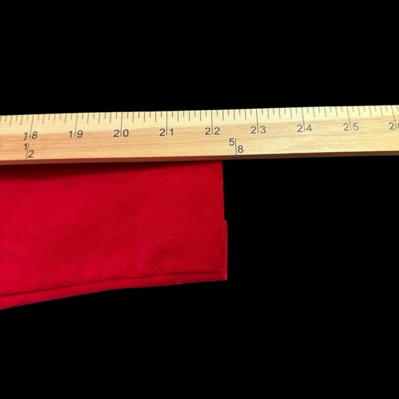 Vtg 80s Lanz Red Velvet Tartan Plaid Taffeta Holiday Formal Party Gown Dress 10 - Picture 14 of 14